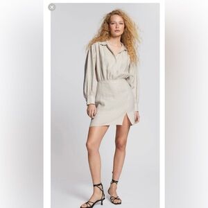 NWT & Other Stories Beige Relaxed Linen Voluminous Bodice Dress